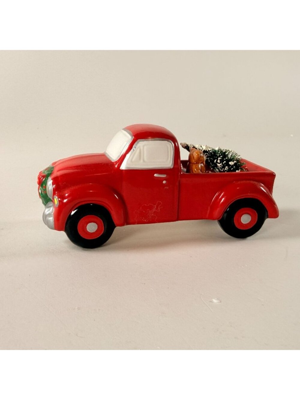Dept 56 Vintage Snow Village Pick Up & Delivery Red Truck w/ Box